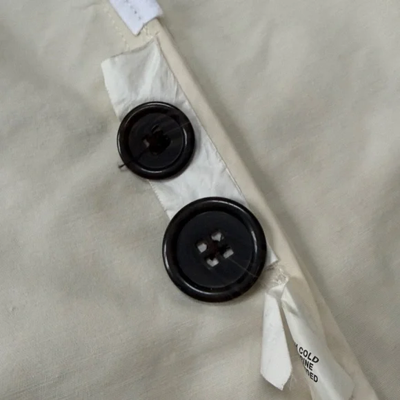 Gap Y2K Creme Trenchcoat 100 Cotton Size XS - Picture 7 of 8